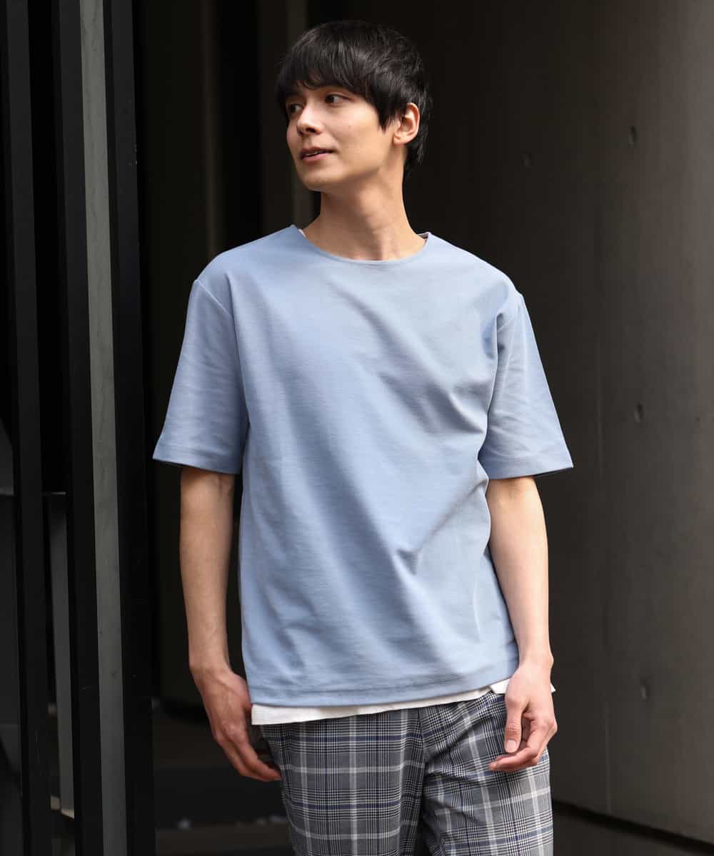 KHKGP35039 a.v.v MEN(アー・ヴェ・ヴェ) 【S-XXL/2SET】サカリバレイヤードカットソー ライトグレー