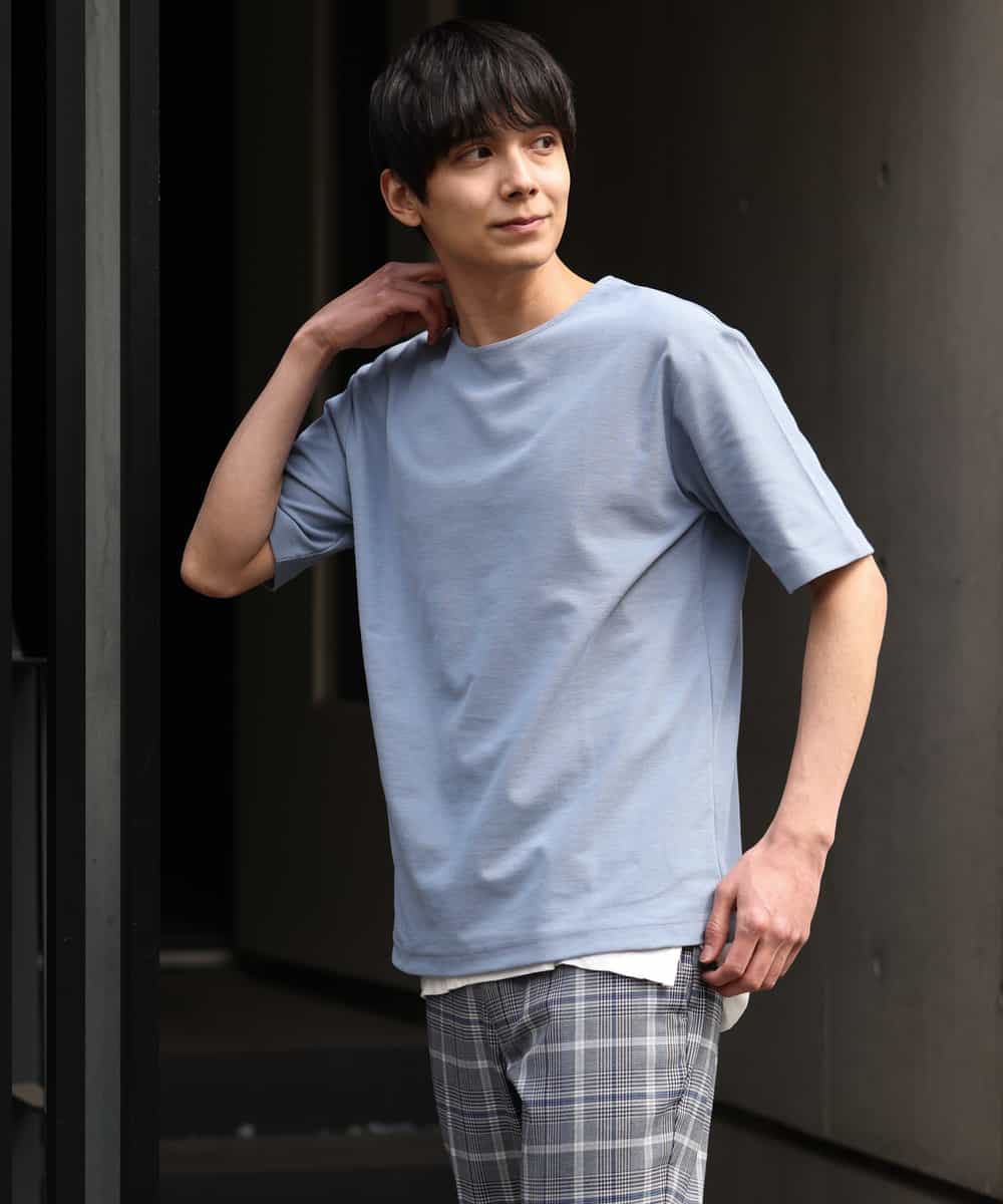 KHKGP35039 a.v.v MEN(アー・ヴェ・ヴェ) 【S-XXL/2SET】サカリバレイヤードカットソー ライトグレー