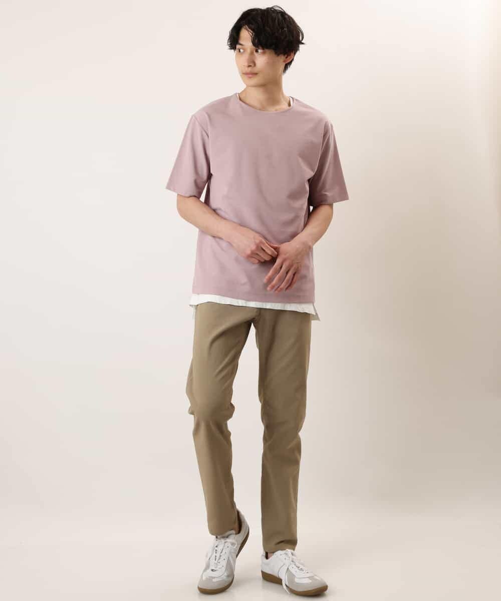 KHKGP35039 a.v.v MEN(アー・ヴェ・ヴェ) 【S-XXL/2SET】サカリバレイヤードカットソー ライトグレー