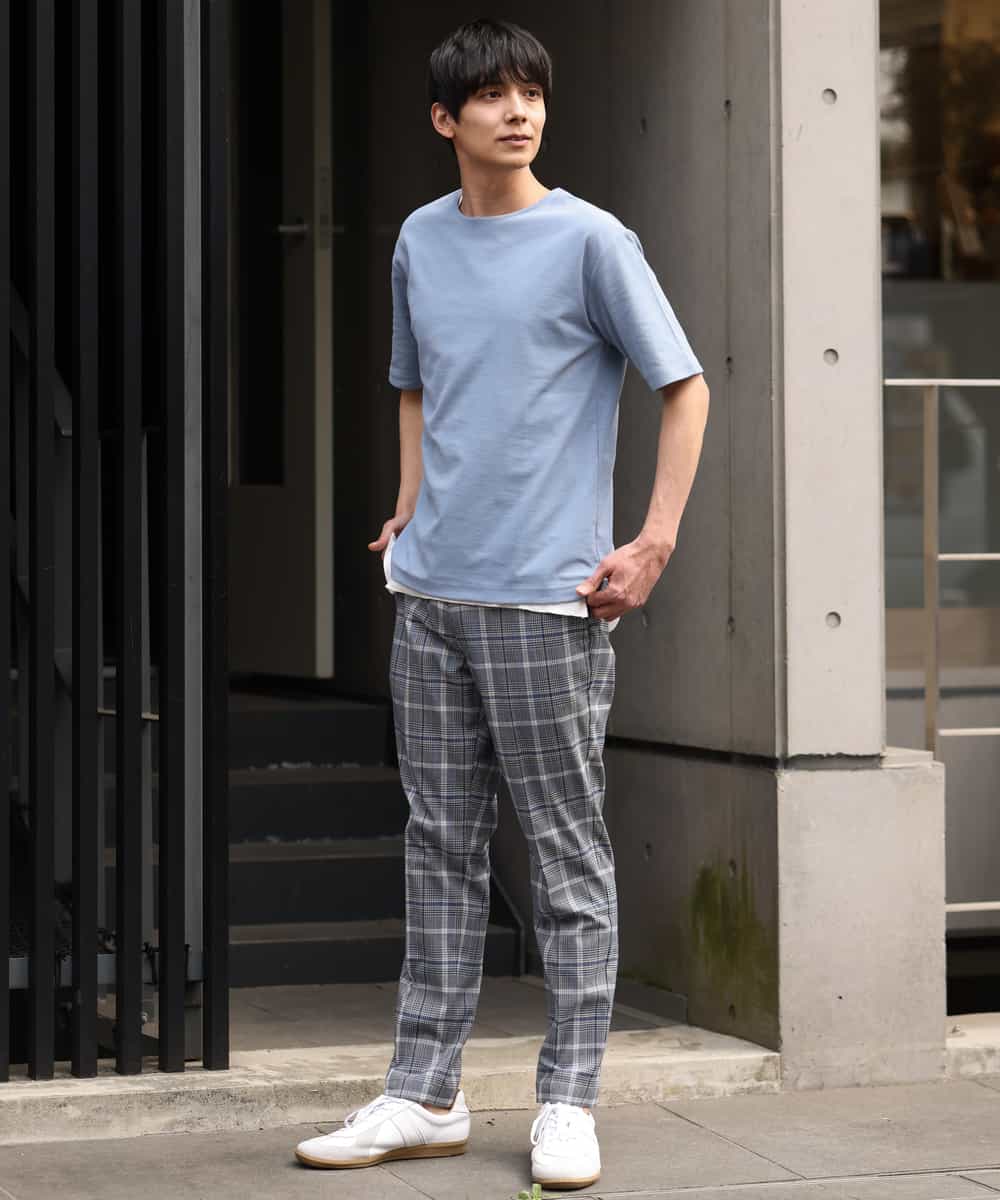 KHKGP35039 a.v.v MEN(アー・ヴェ・ヴェ) 【S-XXL/2SET】サカリバレイヤードカットソー ライトグレー