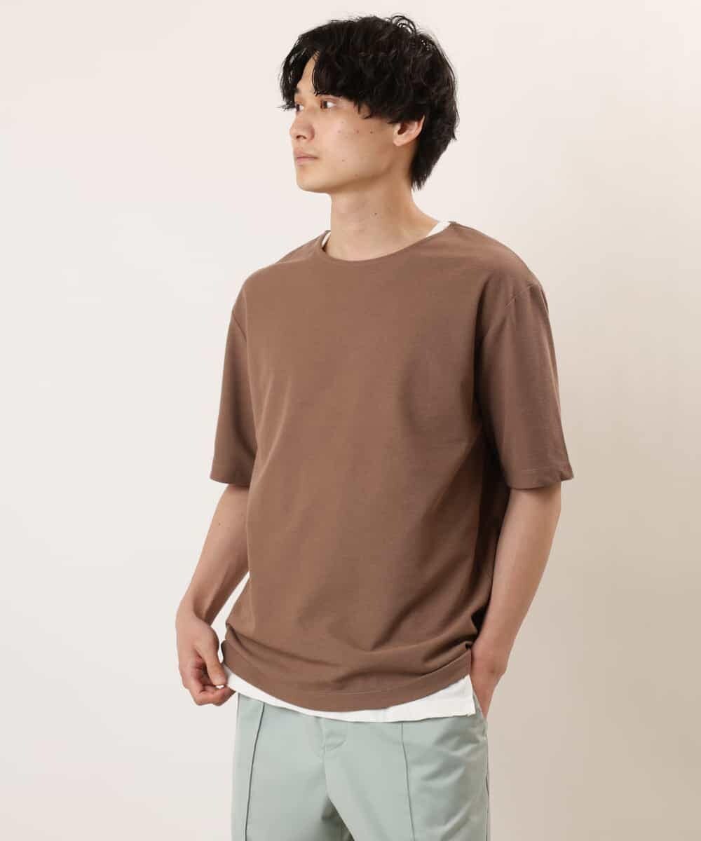 KHKGP35039 a.v.v MEN(アー・ヴェ・ヴェ) 【S-XXL/2SET】サカリバレイヤードカットソー ライトグレー