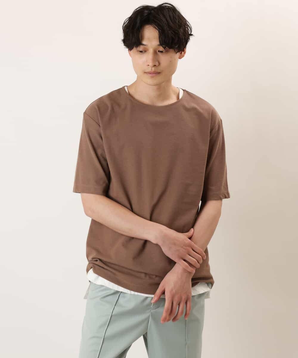 KHKGP35039 a.v.v MEN(アー・ヴェ・ヴェ) 【S-XXL/2SET】サカリバレイヤードカットソー ライトグレー