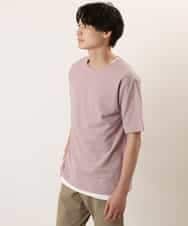 KHKGP35039 a.v.v MEN(アー・ヴェ・ヴェ) 【S-XXL/2SET】サカリバレイヤードカットソー ライトグレー
