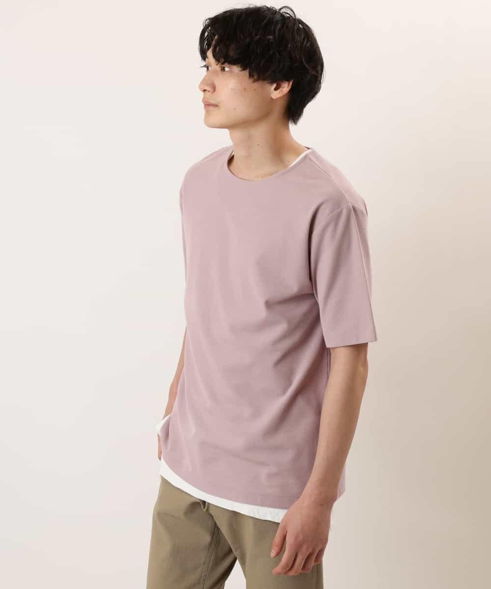 KHKGP35039 a.v.v MEN(アー・ヴェ・ヴェ) 【S-XXL/2SET】サカリバレイヤードカットソー ライトグレー