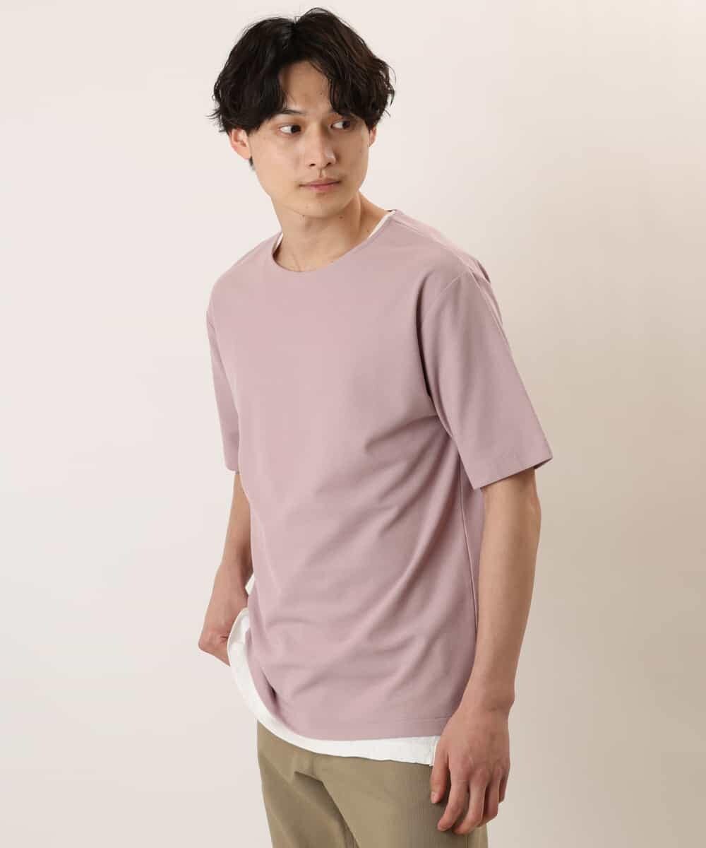 KHKGP35039 a.v.v MEN(アー・ヴェ・ヴェ) 【S-XXL/2SET】サカリバレイヤードカットソー ライトグレー