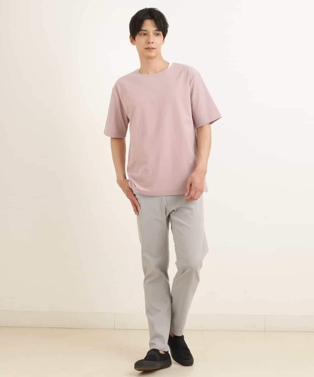 KHKGP35039 a.v.v MEN(アー・ヴェ・ヴェ) 【S-XXL/2SET】サカリバレイヤードカットソー ライトグレー