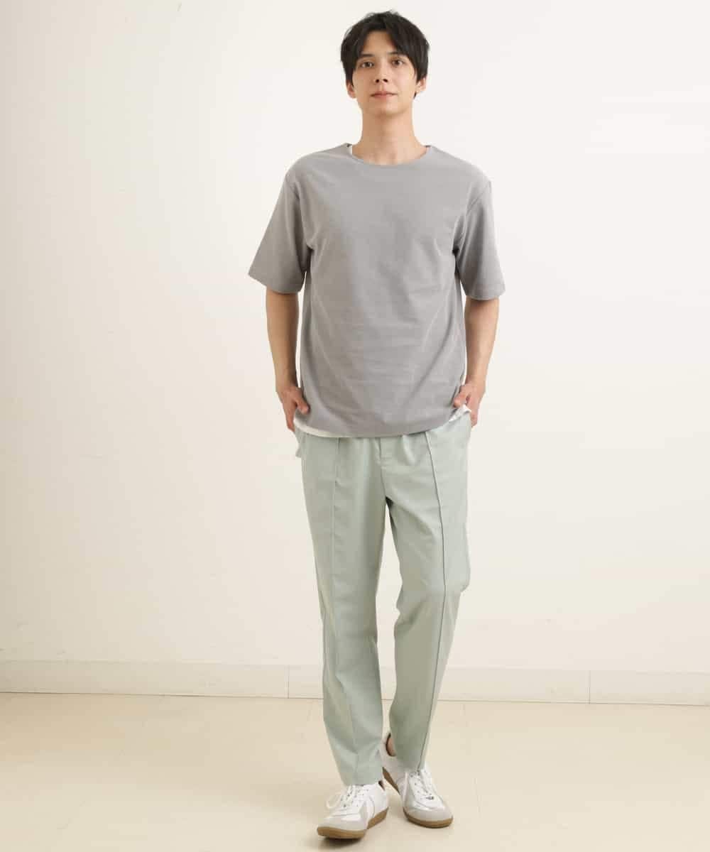 KHKGP35039 a.v.v MEN(アー・ヴェ・ヴェ) 【S-XXL/2SET】サカリバレイヤードカットソー ライトグレー