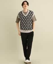 KHKGP40029 a.v.v MEN(アー・ヴェ・ヴェ) 【S-XXL/多機能】シルケットスムースワイドシルエットカットソー ブルー