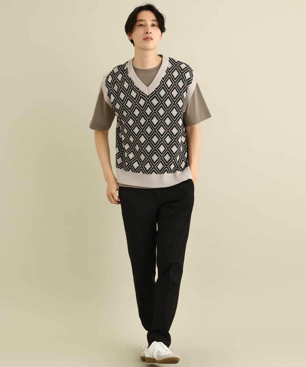 KHKGP40029 a.v.v MEN(アー・ヴェ・ヴェ) 【S-XXL/多機能】シルケットスムースワイドシルエットカットソー ブルー
