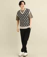 KHKGP40029 a.v.v MEN(アー・ヴェ・ヴェ) 【S-XXL/多機能】シルケットスムースワイドシルエットカットソー ブルー