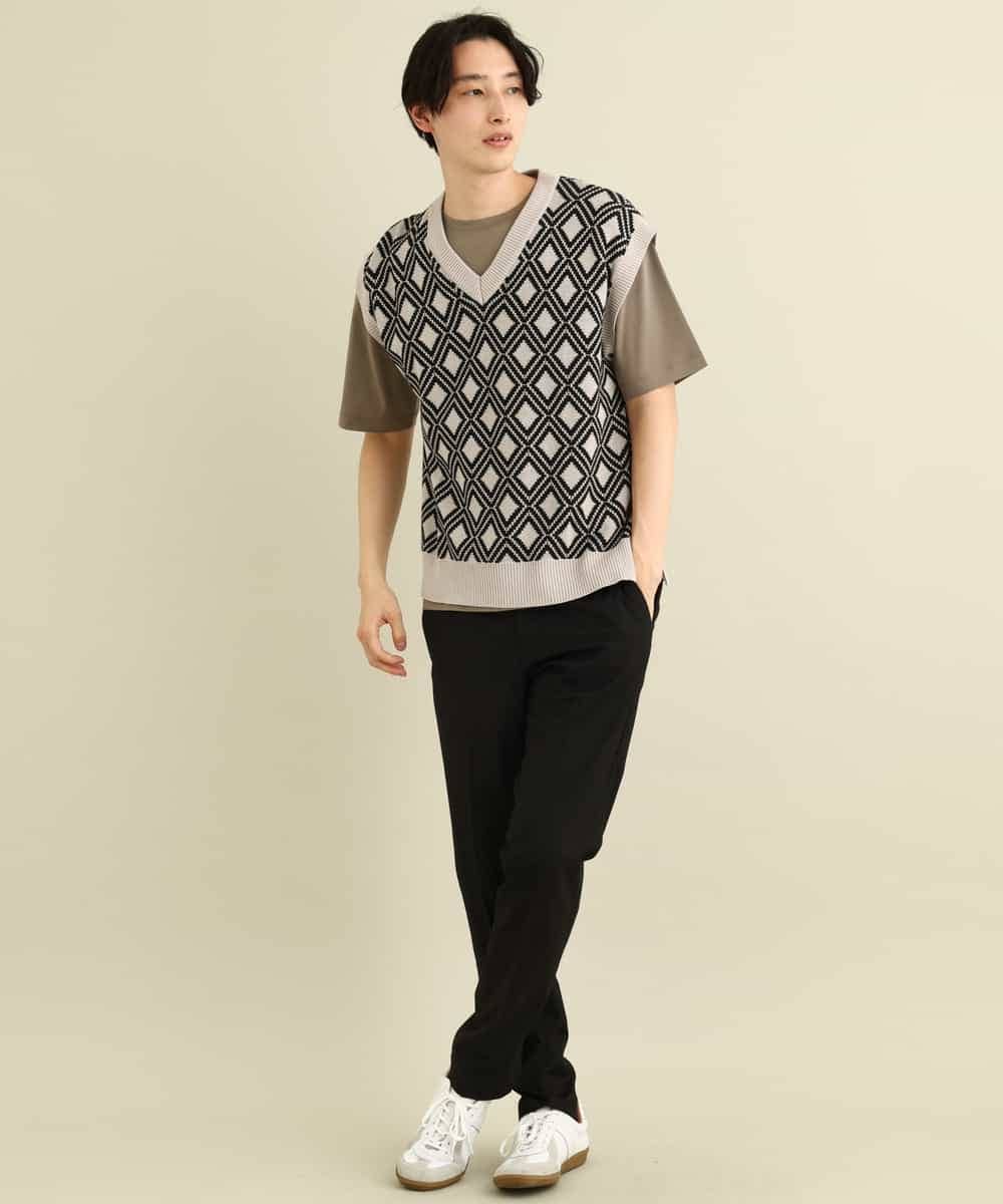 KHKGP40029 a.v.v MEN(アー・ヴェ・ヴェ) 【S-XXL/多機能】シルケットスムースワイドシルエットカットソー ブルー