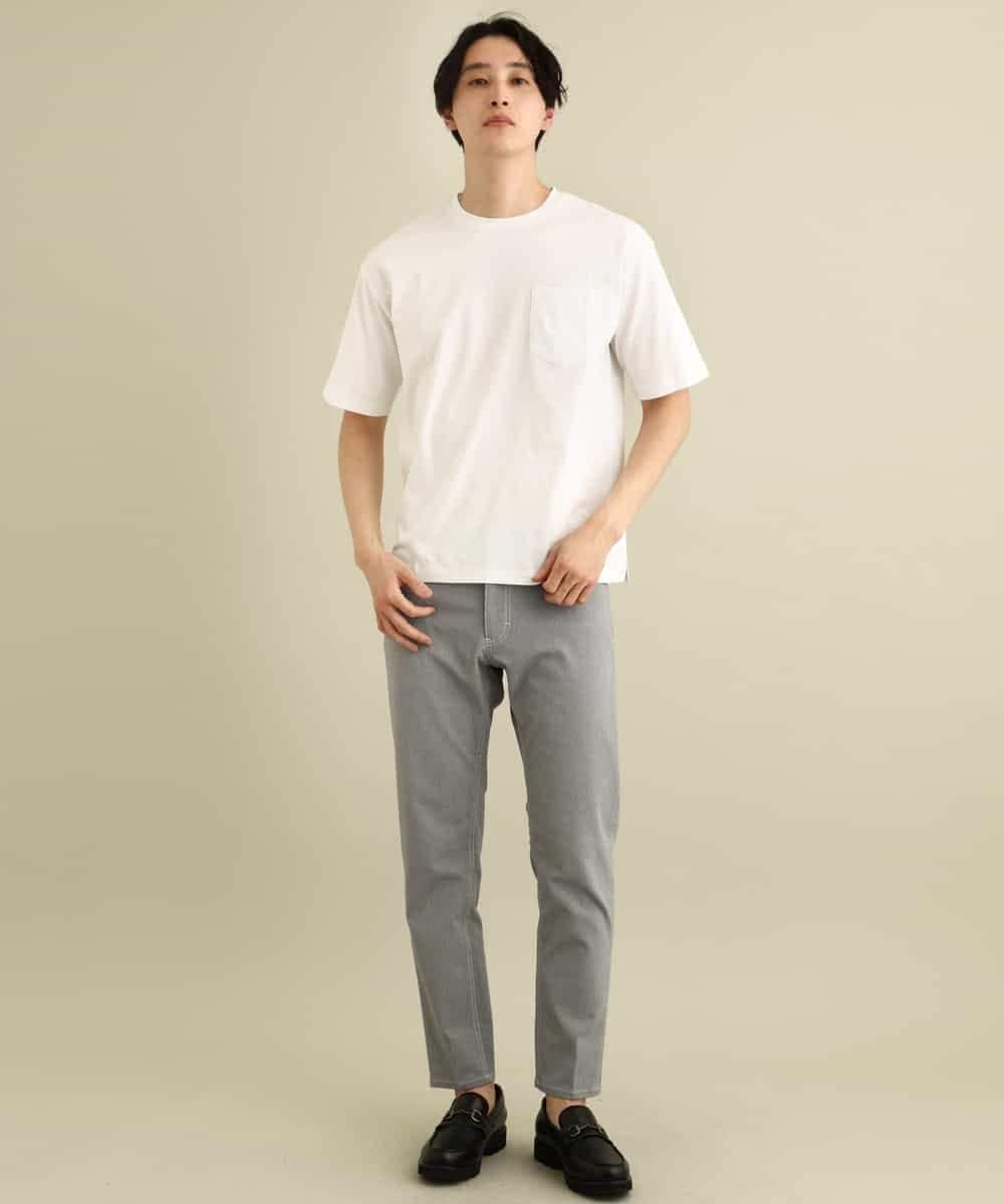 KHKGP40029 a.v.v MEN(アー・ヴェ・ヴェ) 【S-XXL/多機能】シルケットスムースワイドシルエットカットソー ブルー
