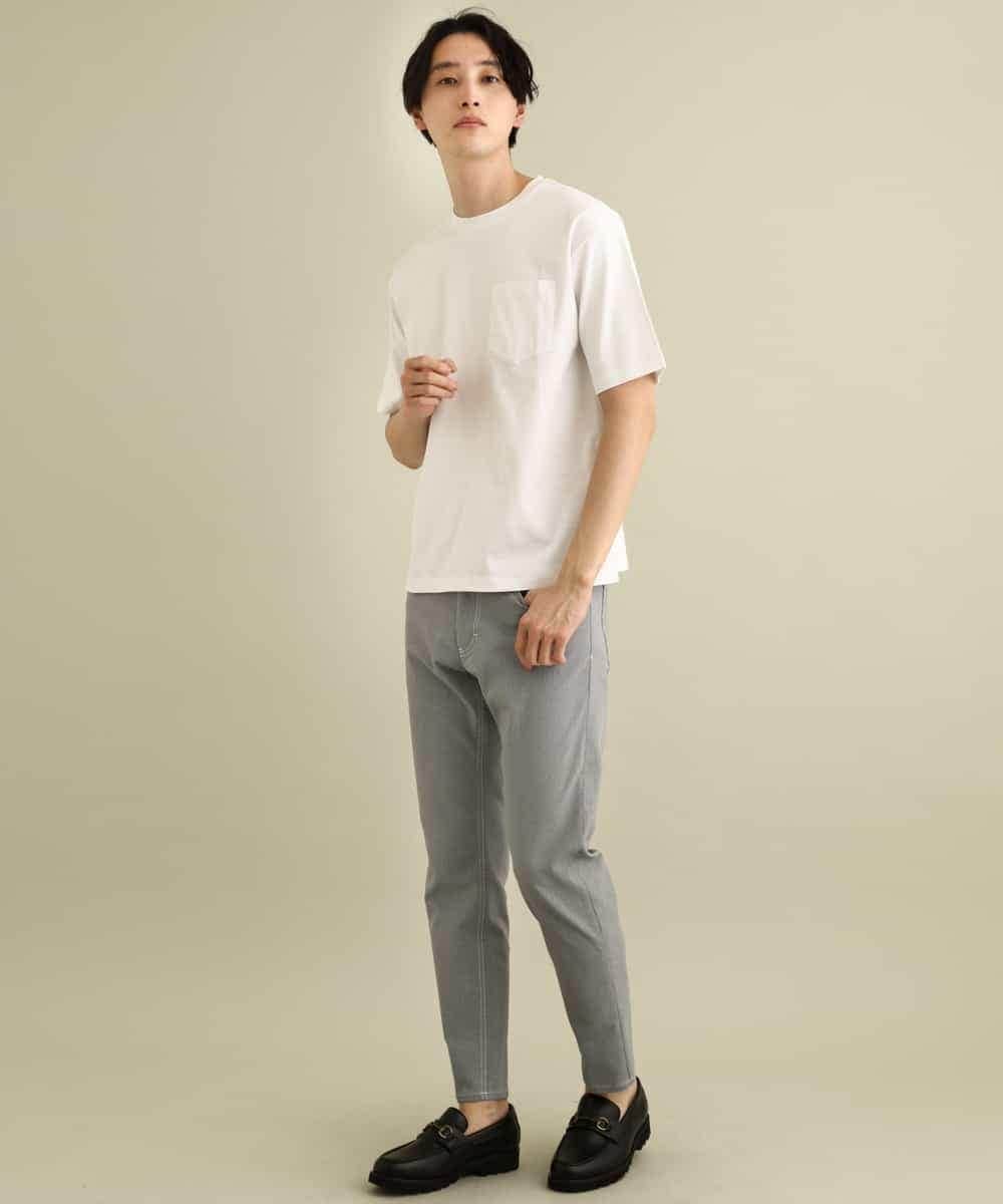 KHKGP40029 a.v.v MEN(アー・ヴェ・ヴェ) 【S-XXL/多機能】シルケットスムースワイドシルエットカットソー ブルー