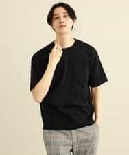 KHKGP40029 a.v.v MEN(アー・ヴェ・ヴェ) 【S-XXL/多機能】シルケットスムースワイドシルエットカットソー ブルー