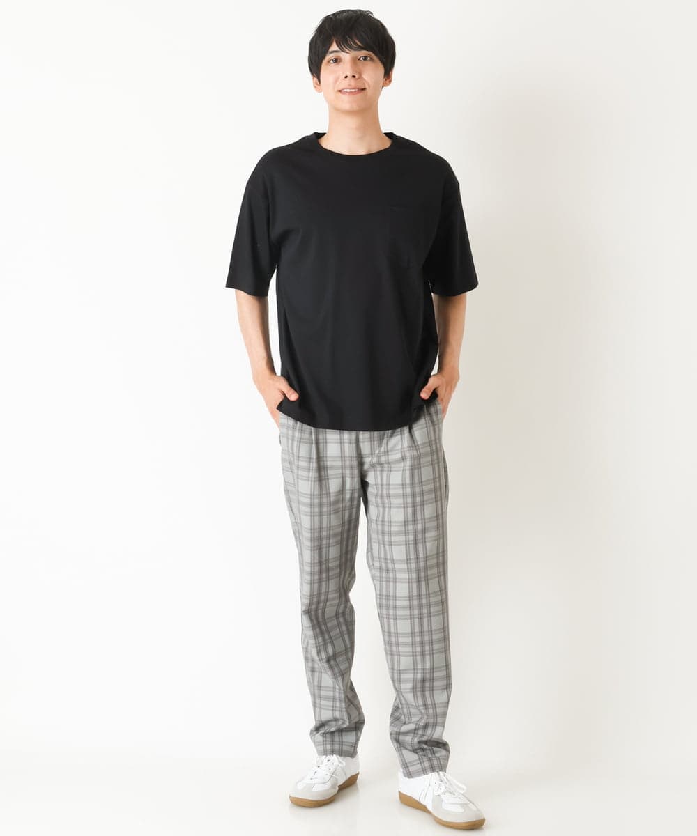 KHKGP40029 a.v.v MEN(アー・ヴェ・ヴェ) 【S-XXL/多機能】シルケットスムースワイドシルエットカットソー ブルー