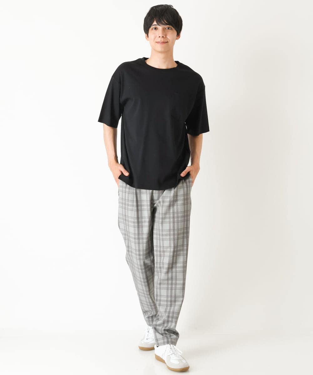 KHKGP40029 a.v.v MEN(アー・ヴェ・ヴェ) 【S-XXL/多機能】シルケットスムースワイドシルエットカットソー ブルー