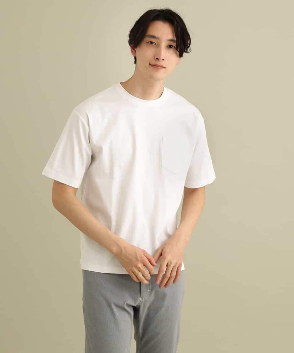 KHKGP40029 a.v.v MEN(アー・ヴェ・ヴェ) 【S-XXL/多機能】シルケットスムースワイドシルエットカットソー ブルー