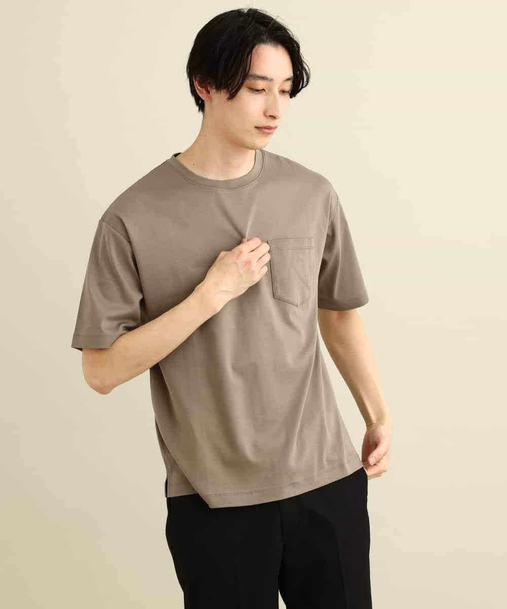 KHKGP40029 a.v.v MEN(アー・ヴェ・ヴェ) 【S-XXL/多機能】シルケットスムースワイドシルエットカットソー ブルー
