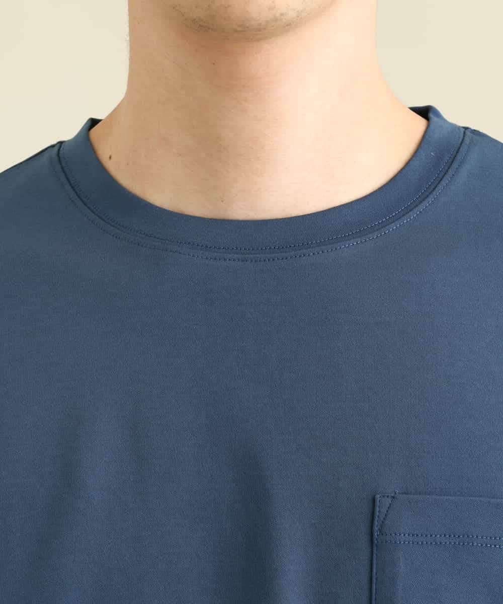 KHKGP40029 a.v.v MEN(アー・ヴェ・ヴェ) 【S-XXL/多機能】シルケットスムースワイドシルエットカットソー ブルー