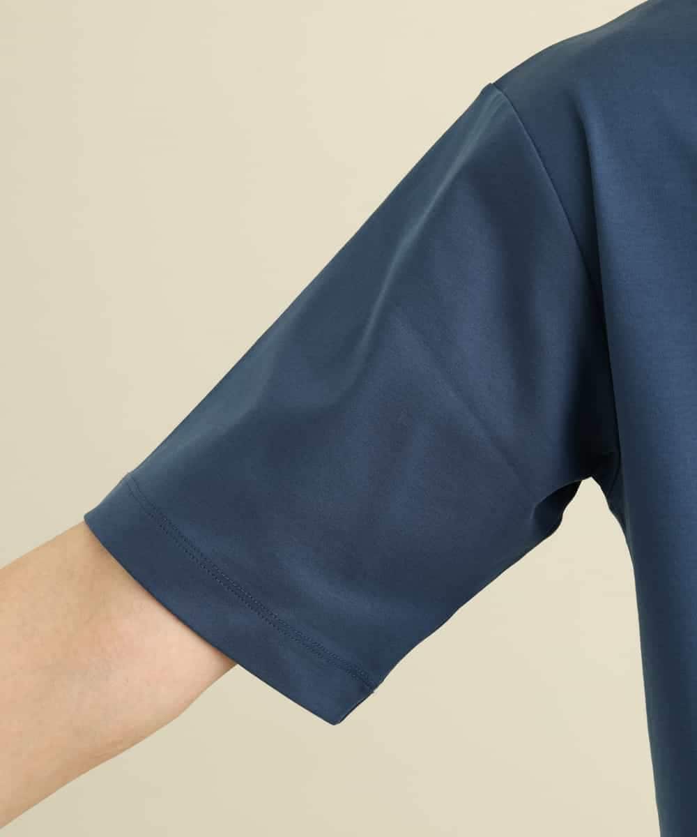 KHKGP40029 a.v.v MEN(アー・ヴェ・ヴェ) 【S-XXL/多機能】シルケットスムースワイドシルエットカットソー ブルー