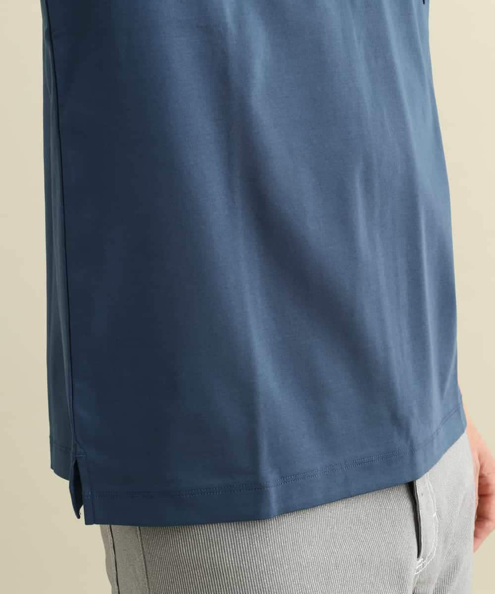 KHKGP40029 a.v.v MEN(アー・ヴェ・ヴェ) 【S-XXL/多機能】シルケットスムースワイドシルエットカットソー ブルー