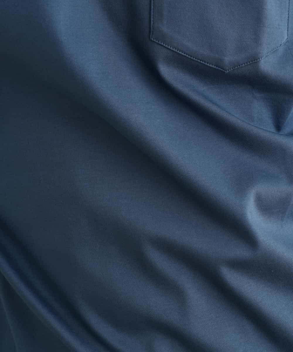 KHKGP40029 a.v.v MEN(アー・ヴェ・ヴェ) 【S-XXL/多機能】シルケットスムースワイドシルエットカットソー ブルー