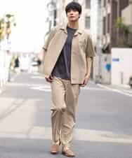 KHKGP40029 a.v.v MEN(アー・ヴェ・ヴェ) 【S-XXL/多機能】シルケットスムースワイドシルエットカットソー ブルー