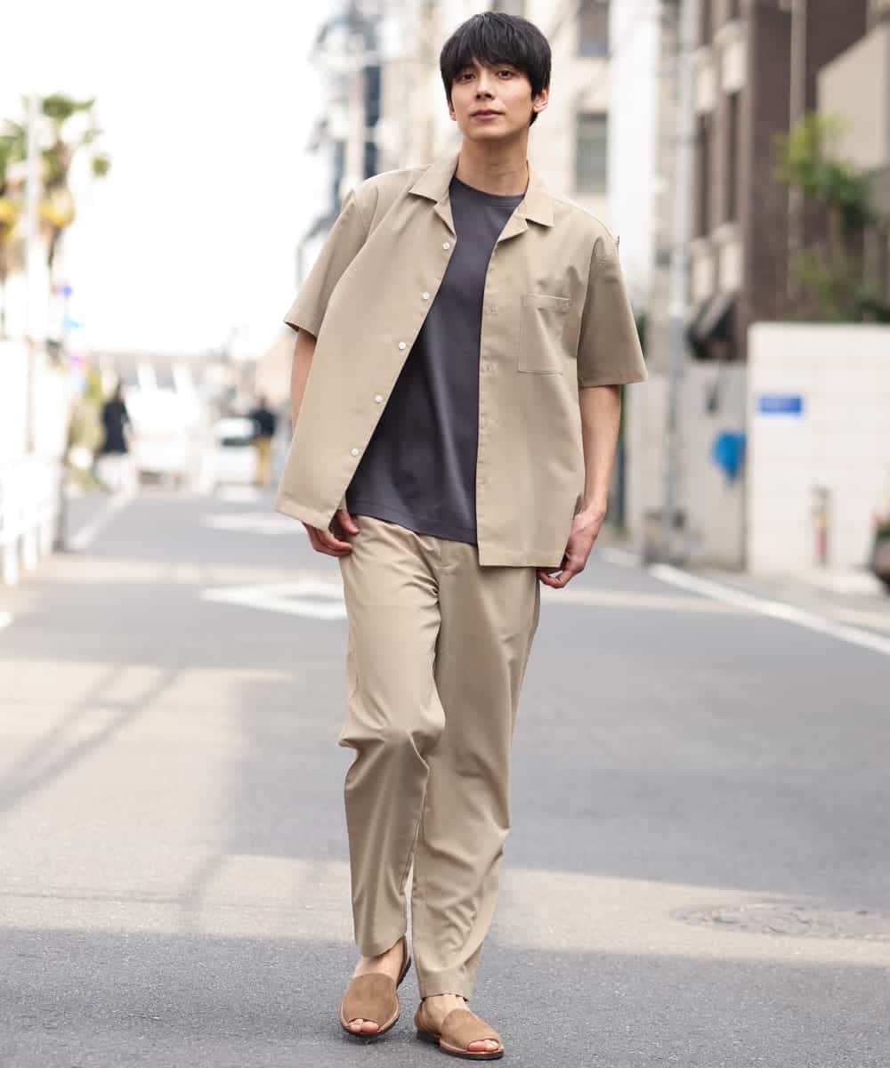 KHKGP40029 a.v.v MEN(アー・ヴェ・ヴェ) 【S-XXL/多機能】シルケットスムースワイドシルエットカットソー ブルー