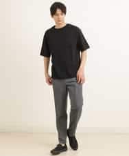 KHKGP40029 a.v.v MEN(アー・ヴェ・ヴェ) 【S-XXL/多機能】シルケットスムースワイドシルエットカットソー ブルー