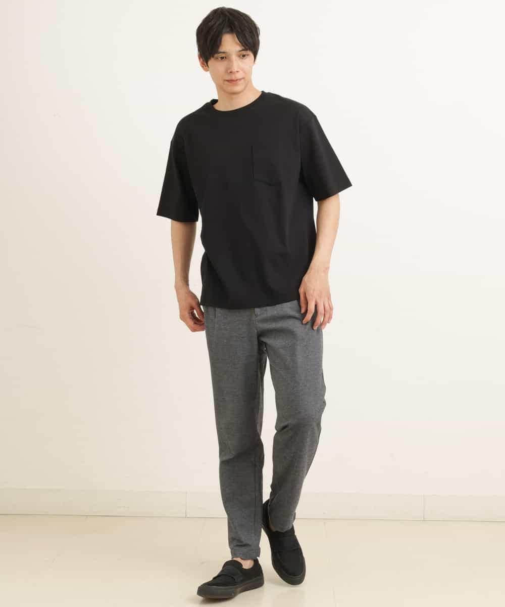 KHKGP40029 a.v.v MEN(アー・ヴェ・ヴェ) 【S-XXL/多機能】シルケットスムースワイドシルエットカットソー ブルー