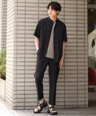 KHKGP40029 a.v.v MEN(アー・ヴェ・ヴェ) 【S-XXL/多機能】シルケットスムースワイドシルエットカットソー ブルー