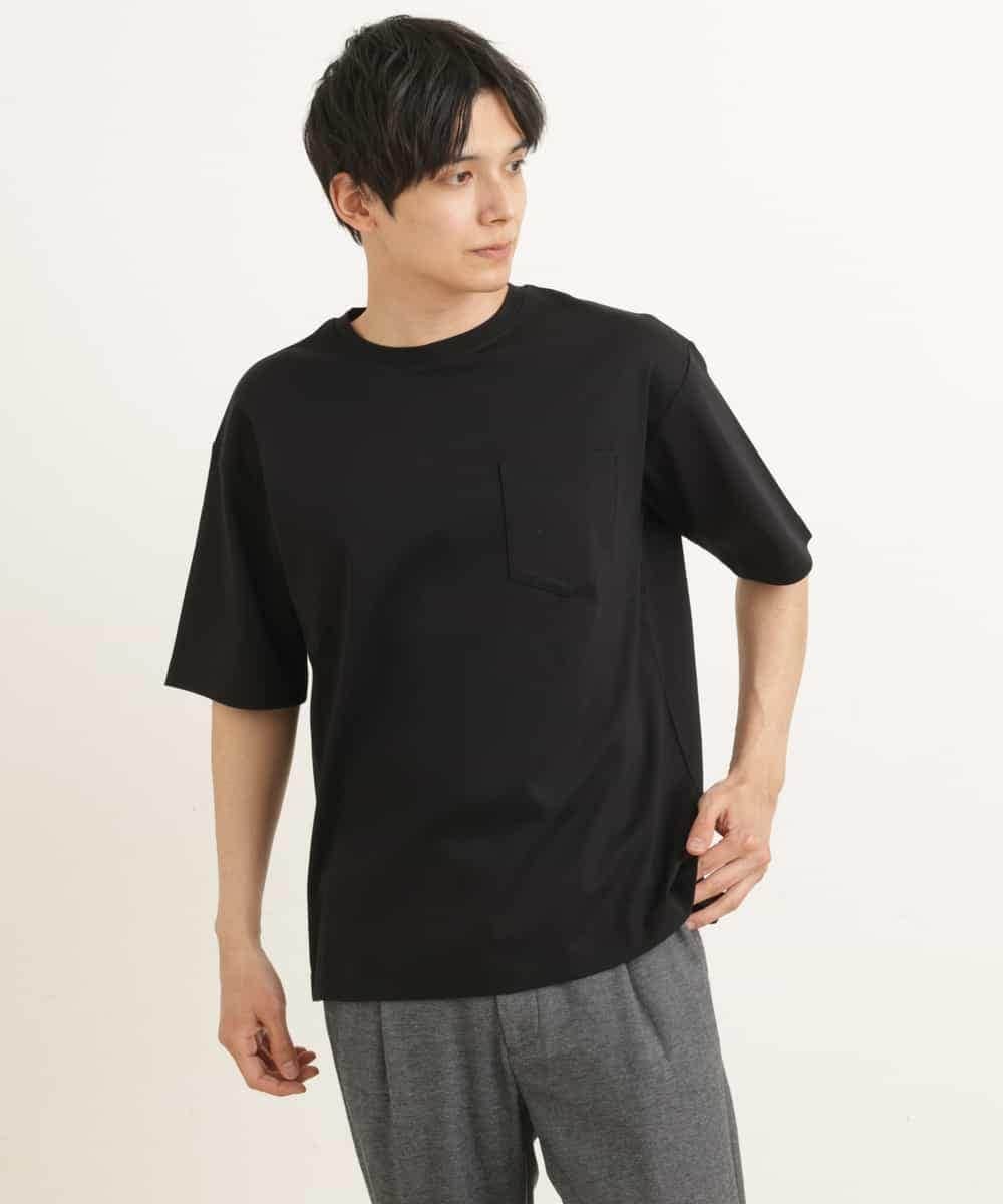 KHKGP40029 a.v.v MEN(アー・ヴェ・ヴェ) 【S-XXL/多機能】シルケットスムースワイドシルエットカットソー ブルー
