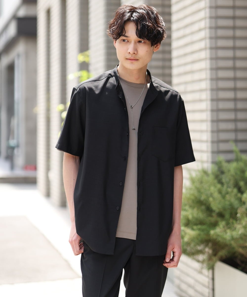 KHKGP40029 a.v.v MEN(アー・ヴェ・ヴェ) 【S-XXL/多機能】シルケットスムースワイドシルエットカットソー ブルー