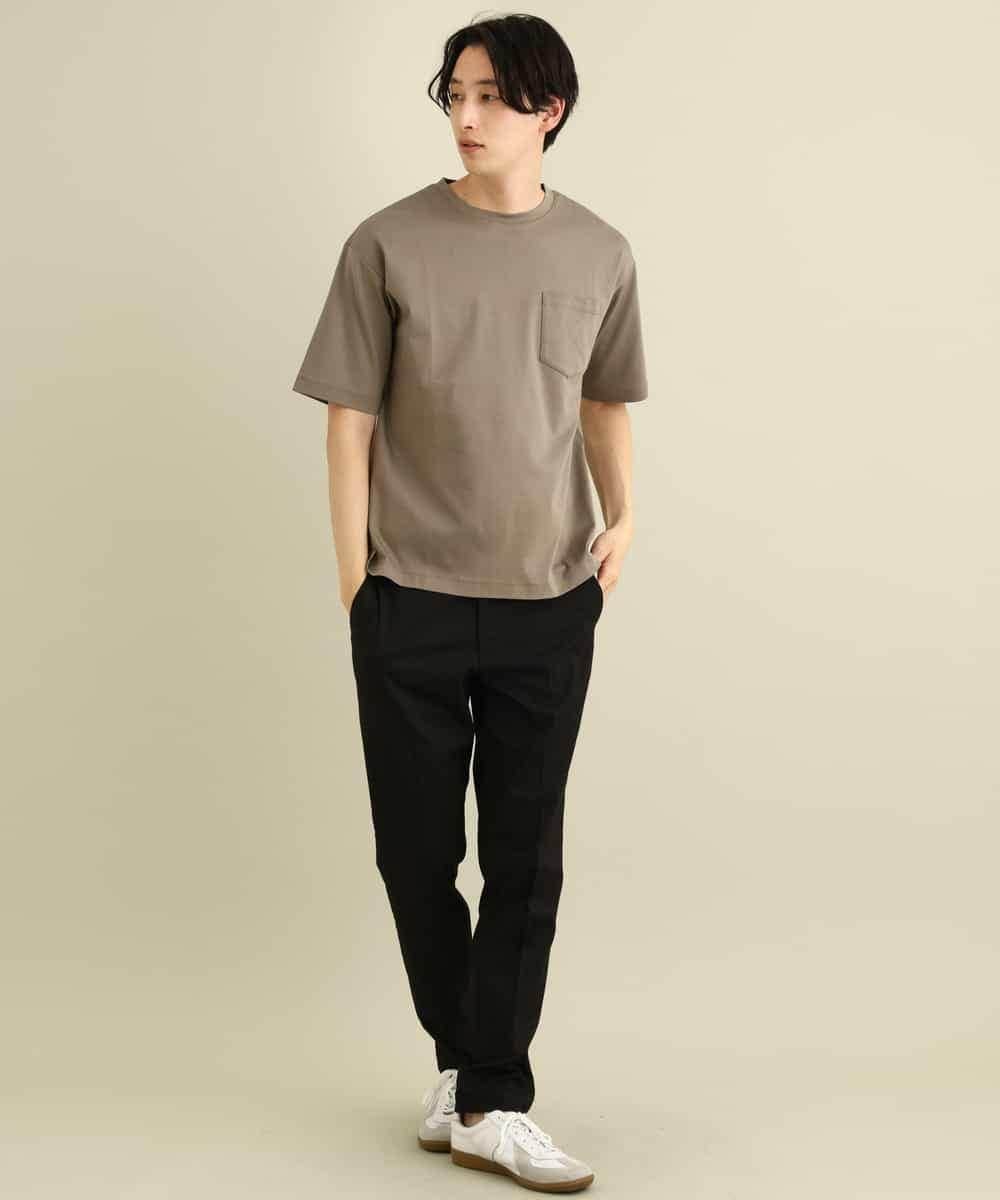 KHKGP40029 a.v.v MEN(アー・ヴェ・ヴェ) 【S-XXL/多機能】シルケットスムースワイドシルエットカットソー ブルー