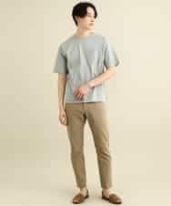 KHKGP40029 a.v.v MEN(アー・ヴェ・ヴェ) 【S-XXL/多機能】シルケットスムースワイドシルエットカットソー ブルー