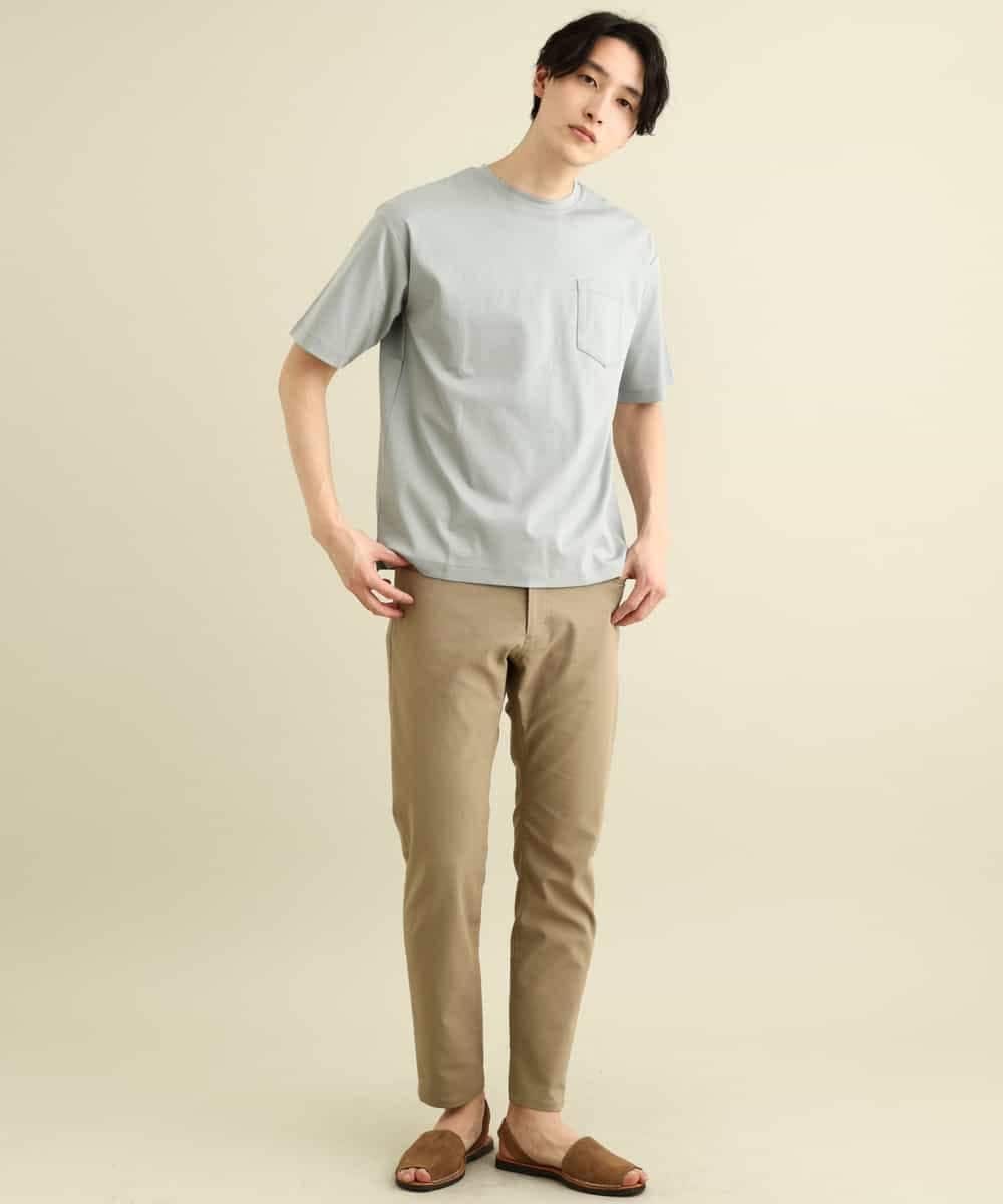 KHKGP40029 a.v.v MEN(アー・ヴェ・ヴェ) 【S-XXL/多機能】シルケットスムースワイドシルエットカットソー ブルー