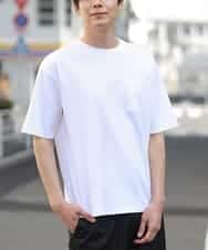 KHKGP40029 a.v.v MEN(アー・ヴェ・ヴェ) 【S-XXL/多機能】シルケットスムースワイドシルエットカットソー ホワイト