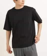 KHKGP40029 a.v.v MEN(アー・ヴェ・ヴェ) 【S-XXL/多機能】シルケットスムースワイドシルエットカットソー ブラック