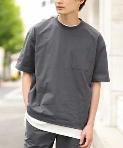 KHKGP55034 a.v.v MEN 【S-XXL】ドローコード付きワイドシルエットカットソー（セットアップ対応）