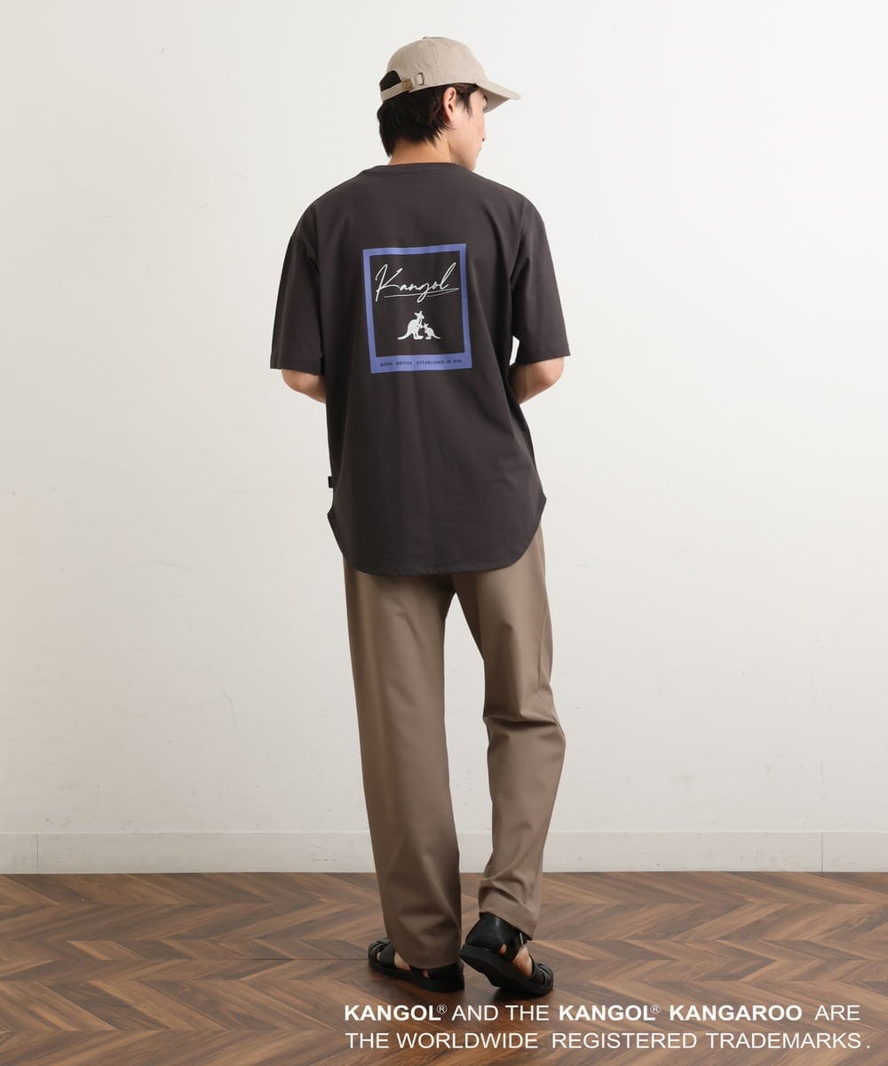 KHKGS15049 a.v.v MEN(アー・ヴェ・ヴェ) 【コラボ/KANGOL】スクエアプリントTシャツ ホワイト