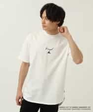 KHKGS15049 a.v.v MEN(アー・ヴェ・ヴェ) 【コラボ/KANGOL】スクエアプリントTシャツ ホワイト