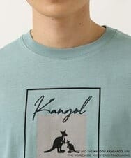 KHKGS16049 a.v.v MEN(アー・ヴェ・ヴェ) 【コラボ/KANGOL】スクエアプリントワイドTシャツ グリーン