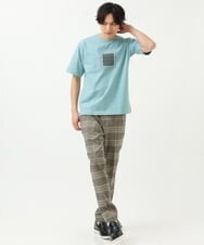 KHKGS25034 a.v.v MEN(アー・ヴェ・ヴェ) スクエアプリントTシャツ ラベンダー