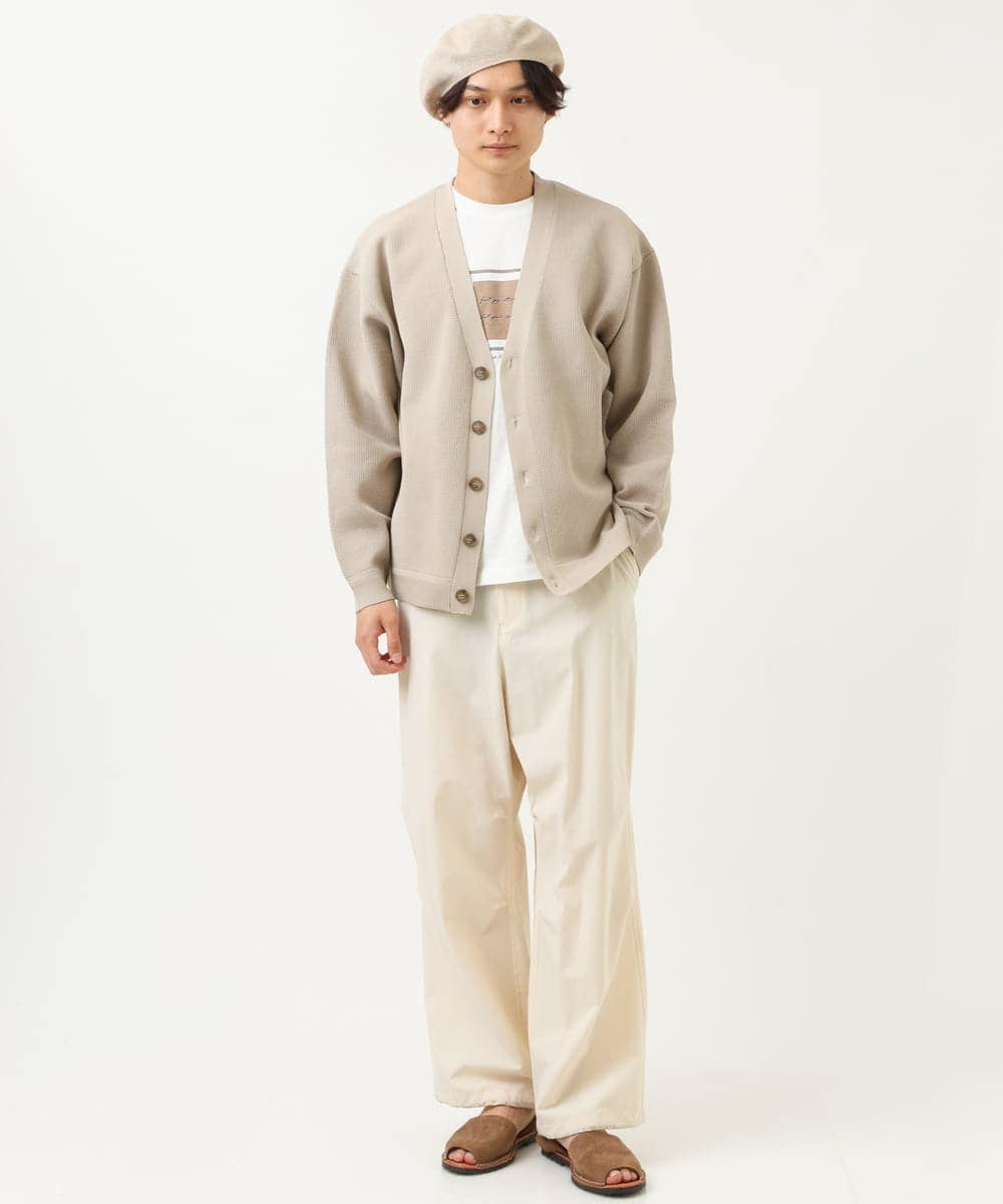 KHKGS25034 a.v.v MEN(アー・ヴェ・ヴェ) スクエアプリントTシャツ ラベンダー