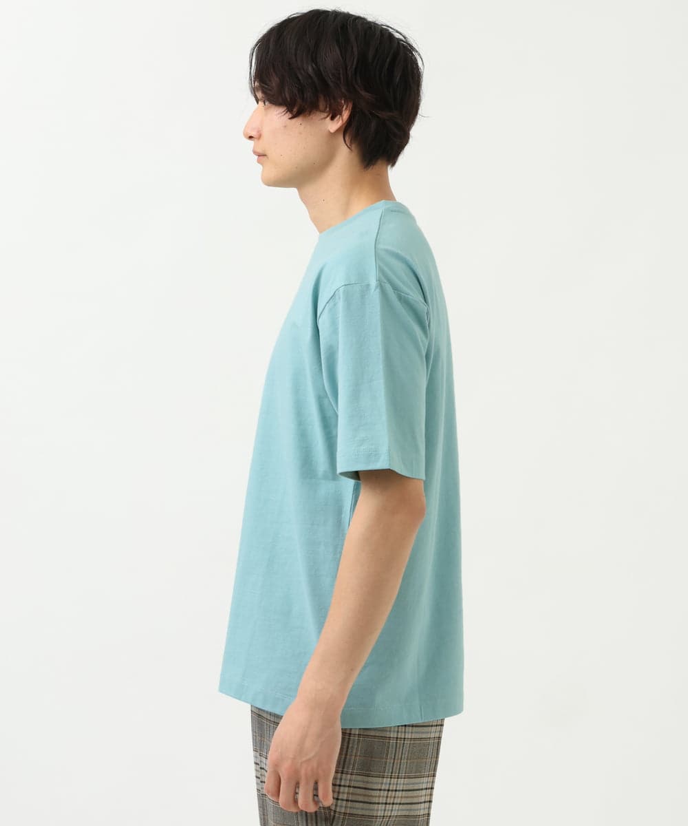 KHKGS25034 a.v.v MEN(アー・ヴェ・ヴェ) スクエアプリントTシャツ ラベンダー
