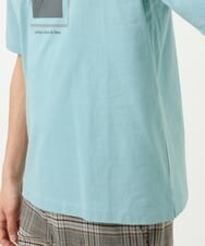 KHKGS25034 a.v.v MEN(アー・ヴェ・ヴェ) スクエアプリントTシャツ ラベンダー