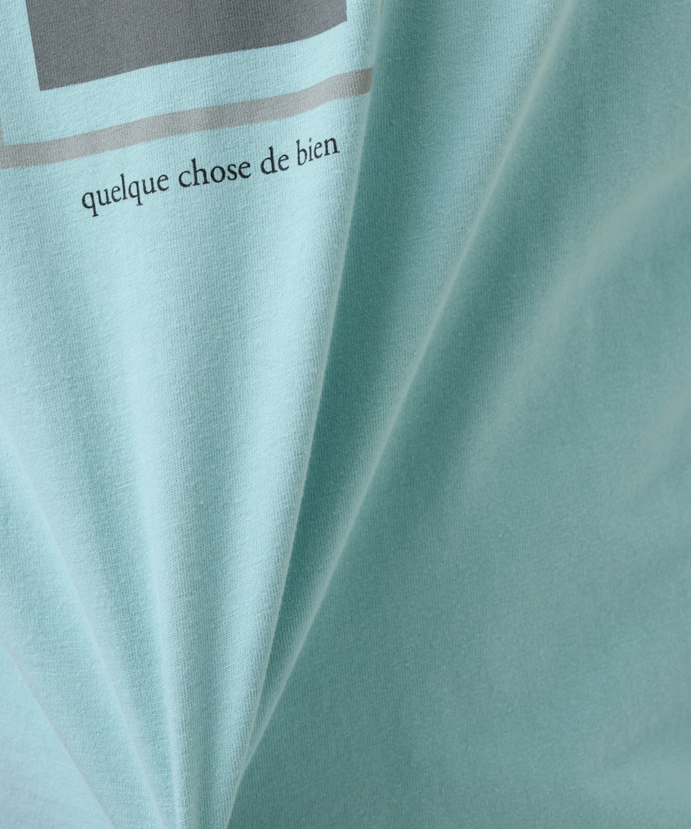KHKGS25034 a.v.v MEN(アー・ヴェ・ヴェ) スクエアプリントTシャツ ラベンダー