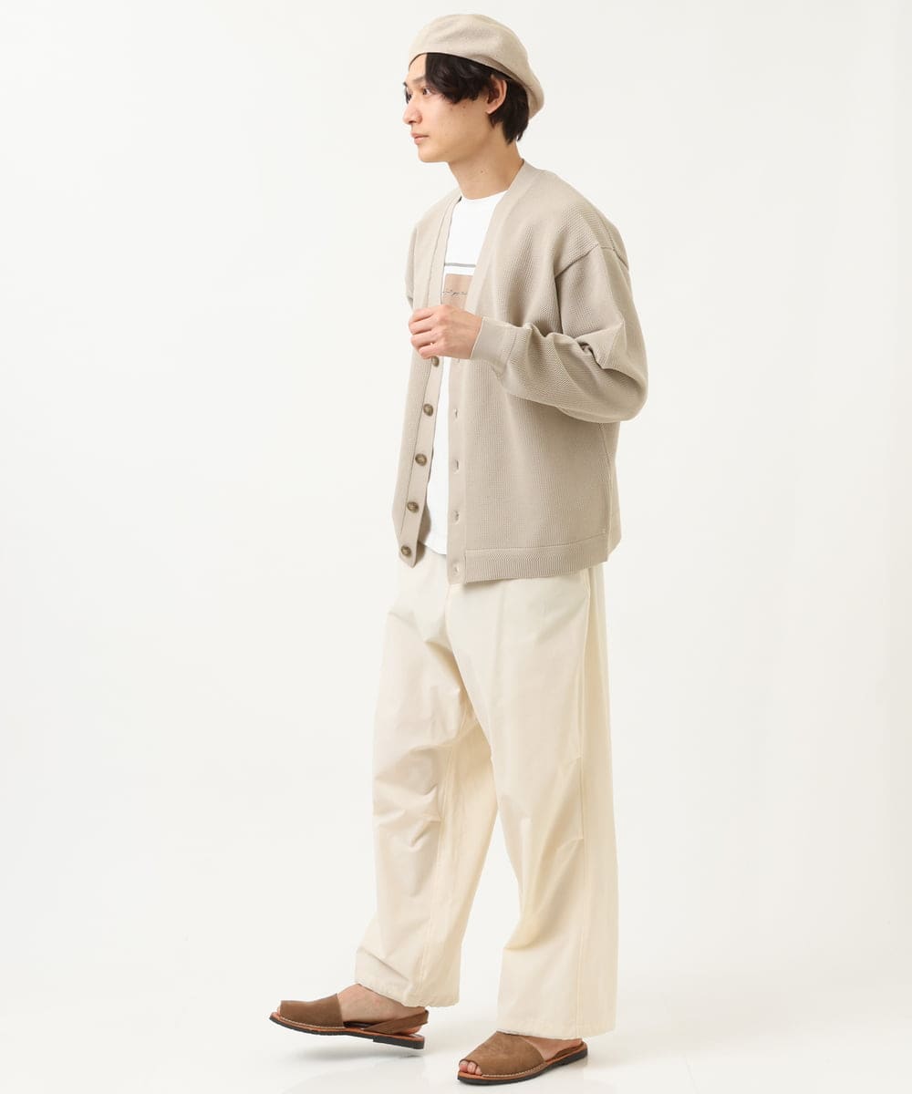 KHKGS25034 a.v.v MEN(アー・ヴェ・ヴェ) スクエアプリントTシャツ ラベンダー