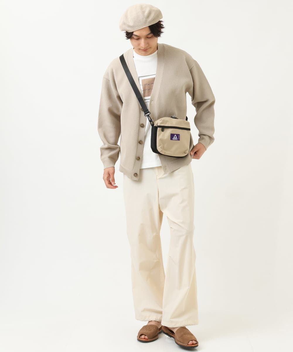 KHKGS25034 a.v.v MEN(アー・ヴェ・ヴェ) スクエアプリントTシャツ ラベンダー