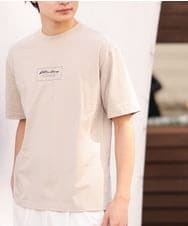 KHKGS29029 a.v.v MEN(アー・ヴェ・ヴェ) 【接触冷感/S-XXL】ミニロゴセミワイドTシャツ ベージュ